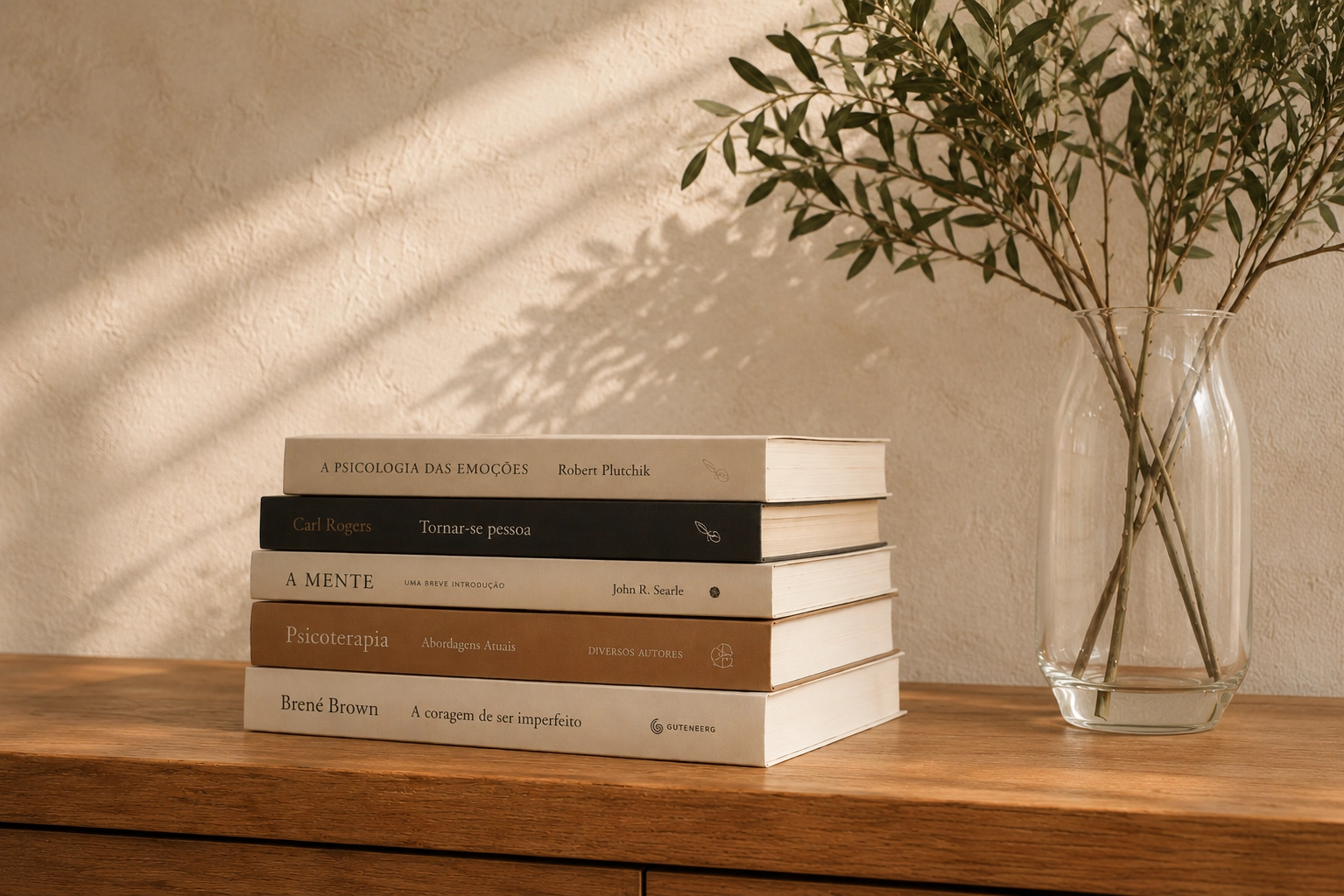 Livros de psicologia no consultório